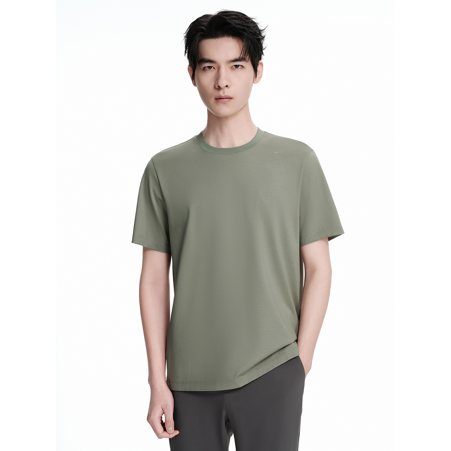 短袖棉T恤-浅水绿-VTCK2952N88